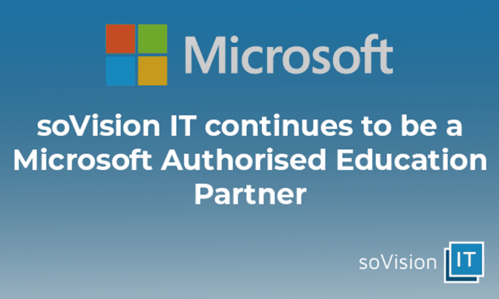 soVision IT Continues to be a Microsoft Authorised Education Partner