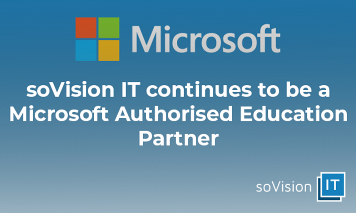 soVision IT Continues to be a Microsoft Authorised Education Partner